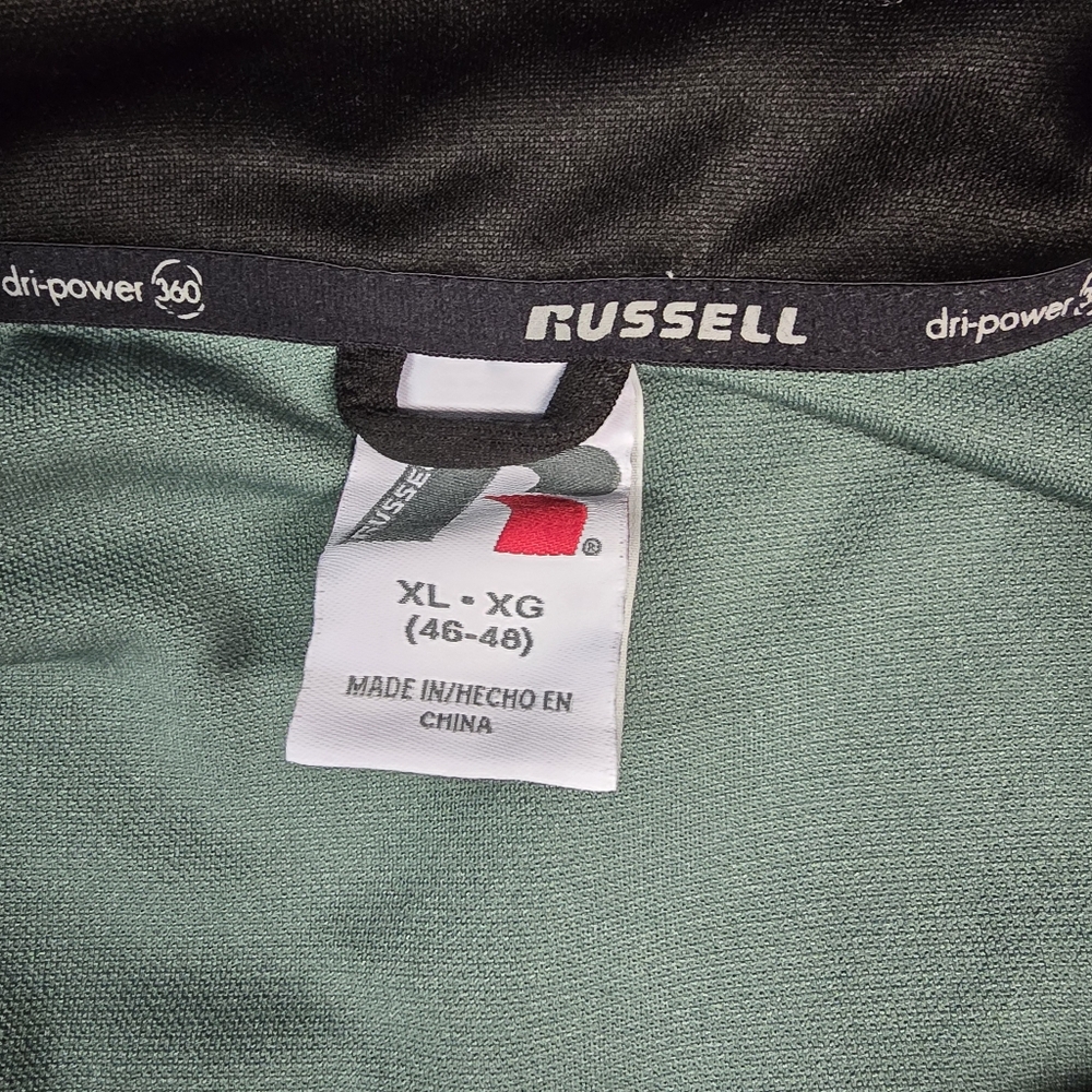 Russell Mens Dri Power 360 Jacket XL Green And Black Full Zip Active Athletic - Picture 2 of 10